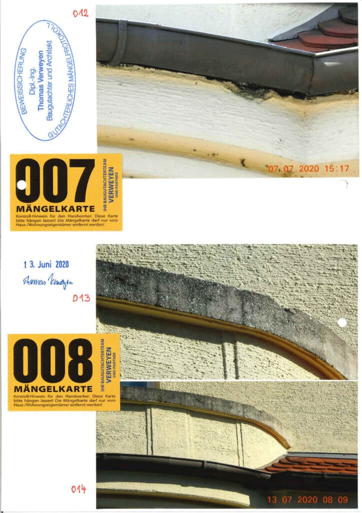 Baugutachter Verweyen & Partner Beispiel: Fassaden-Beweissicherung Nr.: 01, Seite 6