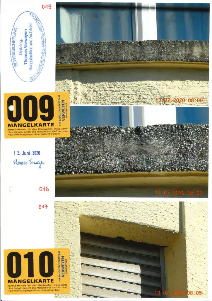 Baugutachter Verweyen & Partner Beispiel: Fassaden-Beweissicherung Nr.: 01, Seite 7