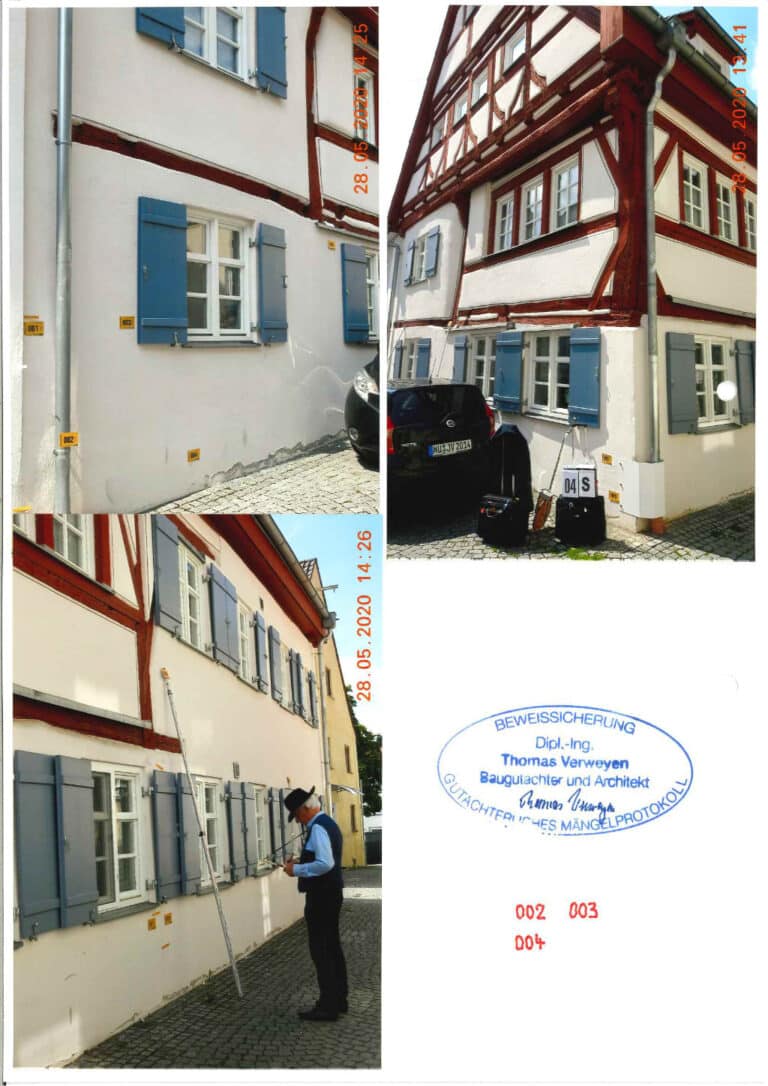 Baugutachter Team Verweyen & Partner Beispiel: Denkmalschutzberatung mit Sanierungsanleitung, Seite 3