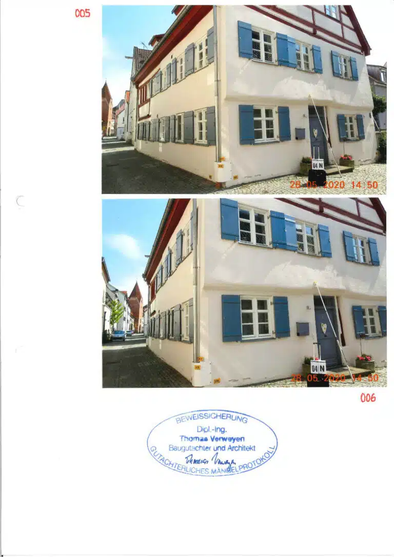 Baugutachter Team Verweyen & Partner Beispiel: Denkmalschutzberatung mit Sanierungsanleitung, Seite 4